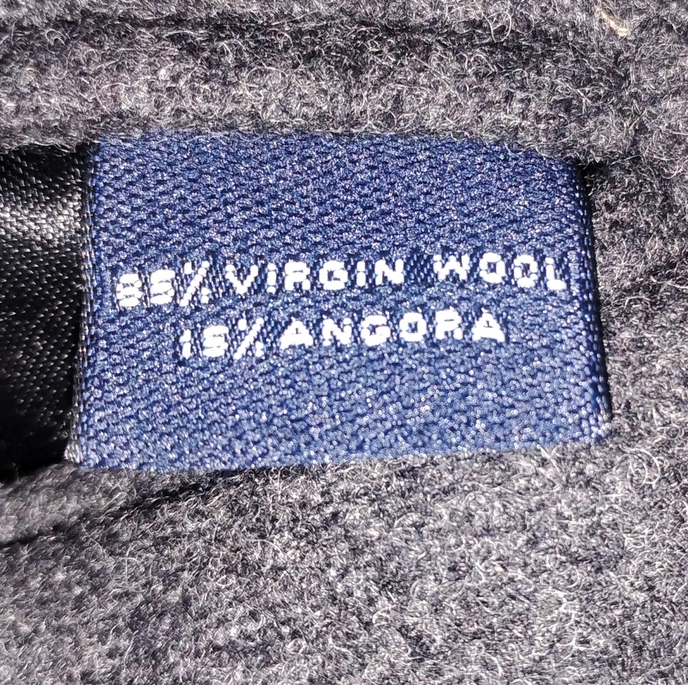 Brooks Brothers Vtg Wool Angora Topcoat 42R Charcoal Grey Overcoat Suit Jacket - Picture 5 of 16